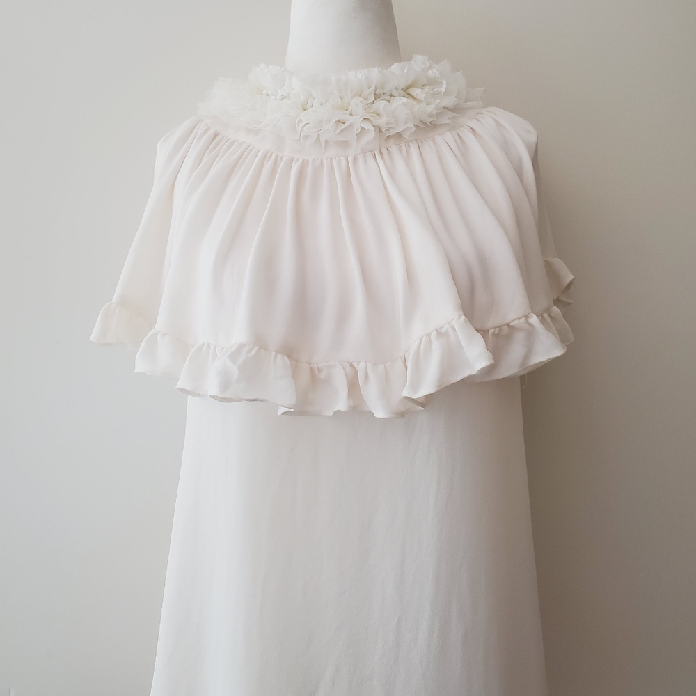 Anthropologie Mise en Scene by Ruffian Marscapone Silk Blouse - Picture 6 of 16